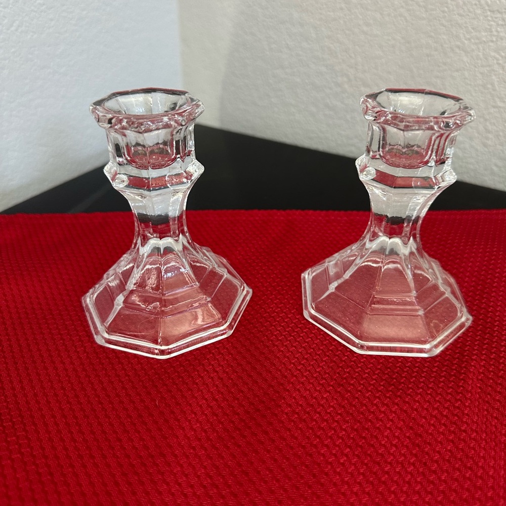 Elegant Glass Candle Holders set of 6
